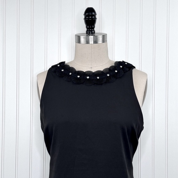 Sam Edelman Women‎ Necklace Sheath Sleeveless Black Dress Size 8 - Picture 3 of 13